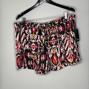 a.n.a Colorful Ikat Print Lightweight Pull On Women's Shorts Size XL NWT